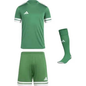 Fotbalový komplet Adidas Squadra 25 dres, trenky a stulpny zeleno bílý Velikost: L