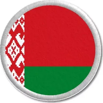 Vlajka Pelisport Běloruská vlajka tištěná nášivka ø 4,5 cm