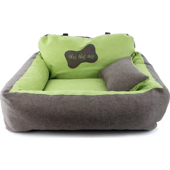 Pelíšek pro psa HafHaf-shop Autosedačka pro střední psy, zelená