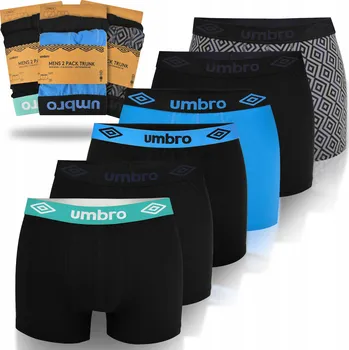 Boxerky UMBRO Pánské boxerky Sada 6 Kusů Vzor Barva Mix Bavlna Velikost XXL