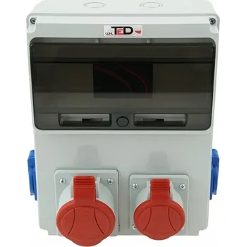 Elektrická zásuvka Staveništní rozvaděč TED IP44 400V 16A/5P + 400V 32A/5P + 2 x 230V 16A