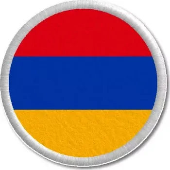 Vlajka Pelisport Arménská vlajka tištěná nášivka ø 4,5 cm