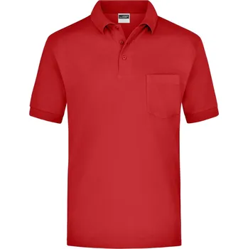 Pánské tričko Daiber Pánská polokošile Polo-Piqué Pocket JN026 Barva: Červená, Velikost: L