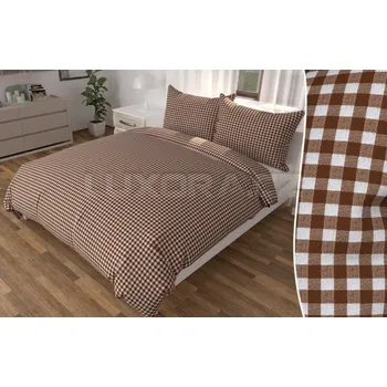 Povlečení Povlečení Kanafas hnědý - 200x140 cm + 90x70 cm