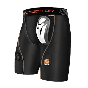 Chránič těla a ramene Shock Doctor stahovací hokejové šortky Core se suspenzorem BioFlex 362 vel. S