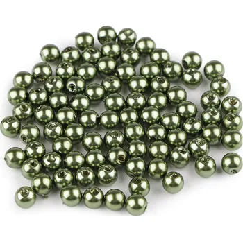 Korálek Plastové voskové korálky / perly Glance Ø6 mm