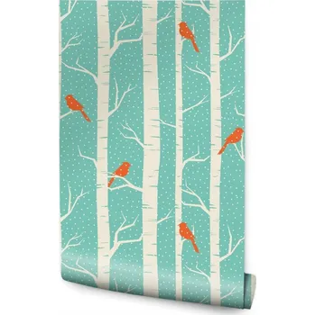 Fototapeta Tapeta do dětského pokoje stromy ptáci Příroda les