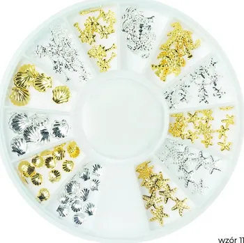 Vánoční ozdoba Karusel s metalickými ozdoby na nechty Č. 11