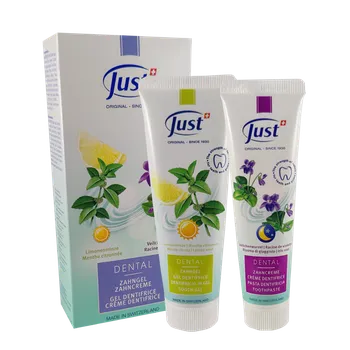 zubní pasta Just Zubní pasta a gel (60 ml pasta, 90 ml gel)