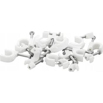 Bezpečnostní kamera Držák kabelu Prolech 42-011# kulatý bílý 8mm