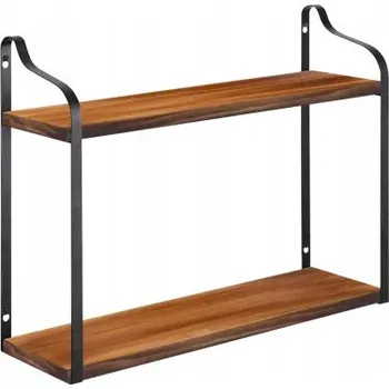 police Dřevěná police SPACEO 50 x 15,3 cm černá