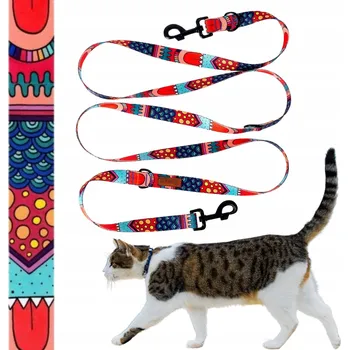 Vodítko pro psa MULTIFUNKČNÍ přepínací vodítko 300 cm pro velkou kočku Ukory BAREVNÉ se vzory