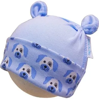 Kojenecká čepice ROCKINO Chlapecká modrá nasazovací čepička, pejsci Varianta: 44cm