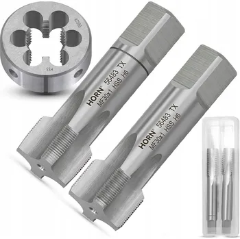 Závitořezný nástroj Závitníky M30 Ruční 2ks M30x1 + Závitová očka Sada