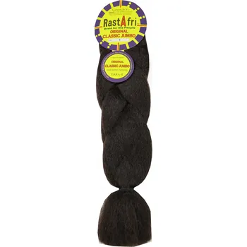 Příčesek Syntetické vlasy na rasta copánky Kanekalon culík tmavě hnědá #4