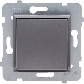 vypínač Křížový vypínač pod omítku Polmark odstíny šedé ŁP-4Q/M.IN