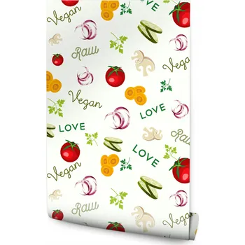 Tapeta Tapeta do Kuchyně vegan Barevná Zelenina Dekor 3D