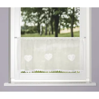 Záclona Home Wohnideen vitrážková záclona 23287 NISHAY 0105 bila 45x120 cm (v x s)