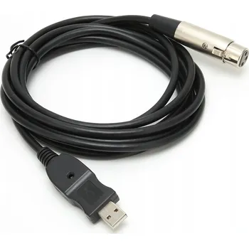 Audio kabel USB ADAPTÉR NA XLR KABEL MIKROFONNÍ SLUCHÁTKOVÝ KABEL 3M PRO NAHRÁVÁNÍ