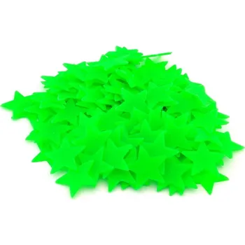 Samolepící dekorace Svítící hvězdy na zeď 100 ks