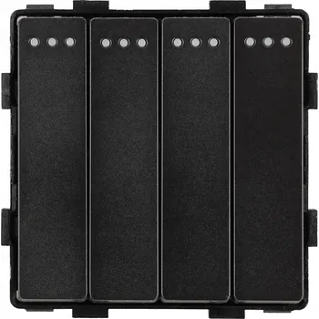 vypínač Čtyřnásobný Klasický Černý Spínač/Vypínač Modul do Rámu MIUUN