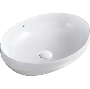 Umyvadlo BPS-koupelny Keramické umyvadlo na desku HYD-LO-WH-500 50x37 cm, bílé