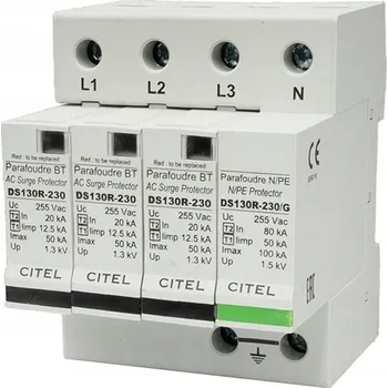 Přepěťová ochrana Citel - svodič přepětí AC - Typ T1+T2 DS134RS-230/G