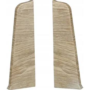 soklová lišta Levá koncovka Salag PVC 20 x 75, délka 1 cm, DESERT OAK (Dub pouštní)