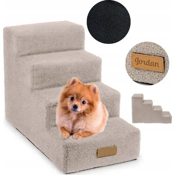 Schody a rampa pro psa Schůdky pro psa DOGESTE, 4 schůdky, 40 cm, nosnost 20 kg