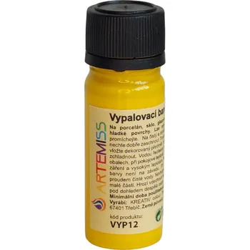 Výtvarná barva ARTEMISS Vypalovací barva na porcelán Vyberte velikost: 12g, Vyberte odstín: 11 bílá