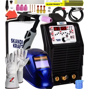 Svářečka INVERTOROVÁ SVÁŘEČKA SKANDI KRAFT TIG 215 AC/DC MMA 230V 200A PULS