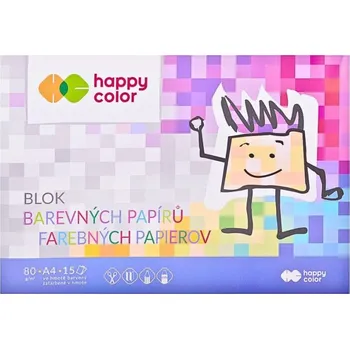 Blok Blok barevných papírů HC A4/80g, 15l mix barev