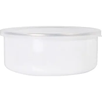 Dóza na potraviny Smaltovaná nádoba s víkem nízká - 900 ml sublimace termotransfer