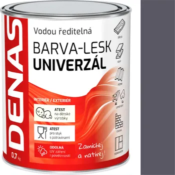 Denas Univerzál barva lesklá 0111 Šedá 0,7 kg