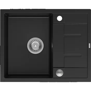 Granitový dřez Jednodřez Quadron Morgan 116, granitový, černý