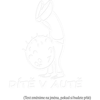 Samolepicí dekorace na vozidlo Dítě v autě Chlapec stojka samolepka na auto Červená Velikost C