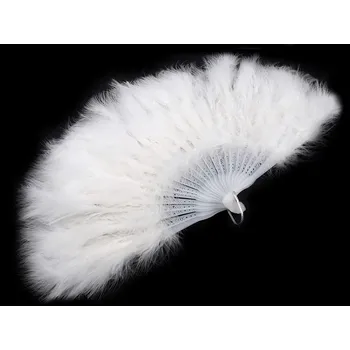 Karnevalový doplněk StoklasaVelký vějíř péřový - bílý