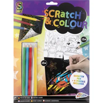 vyškrabávací obrázek Vyškrabávací/vymalovávací obrázky