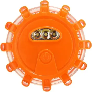 Maják Výstražný LED maják s magnetem oranžové světlo 10 x 3,5 cm