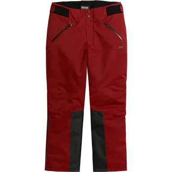 Snowboardové kalhoty Pánské lyžařské kalhoty 4F M343 tmavě červené XL