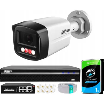 IP kamera IP Monitorovací Sada DAHUA Kamery 4Mpx PoE IPC-HFW1439TL Rekordér 8CH