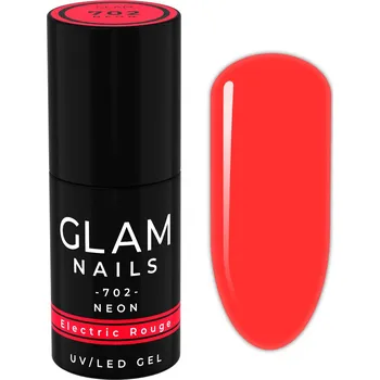 Lak na nehty Hybridní lak Glam Nails 702 Electric Rogue 6 ml