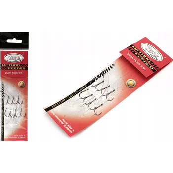 Rybářský háček Spodní Háčky s návazcem York Hook Method Feeder s pojistkou, 8 ks