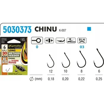 Rybářský háček Háčky na krmení, háčky na plovoucí háčky, s návazcem, protihrotem, Kamatsu Method Feeder Chinu Silikonový kroužek 10 ks