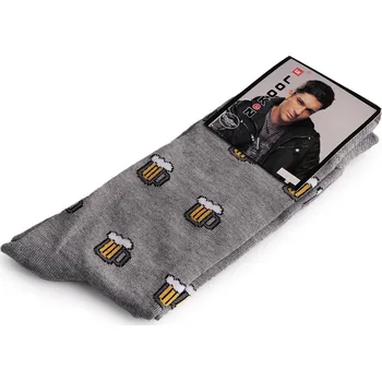 Pánské ponožky Pánské bavlněné ponožky pivo, barva 18 (vel. 39-42) šedá světlá