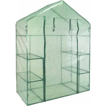 Skleník PROGARDEN Foliovník zahradní se vstupem a 4 policemi 143 x 73 x 195 cm KO-CE7000130