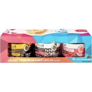 Vlasová regenerace Real Natura Mini Kit Sada masek na vlasy 3x200 ml