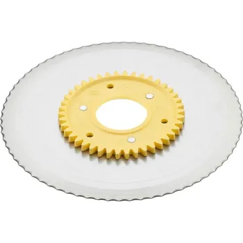 Pracovní nůž Náhradní nůž pro kráječe Ritter 170 mm - žlutý Typ nože: Zoubkovaný - elektrolyticky leštěný