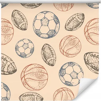 Fototapeta Tapeta FOTBALOVÝ MÍČ Basketbal Americký Fotbal 3D