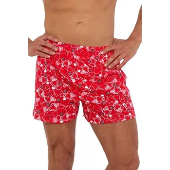 Trenýrky Trenýrky Hearts červené srdce M - Dárková krabička